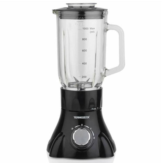 Frullatore Termozeta Glass Nero Caraffa In Vetro 1L 1 Litro 400 W - 2 Velocita'