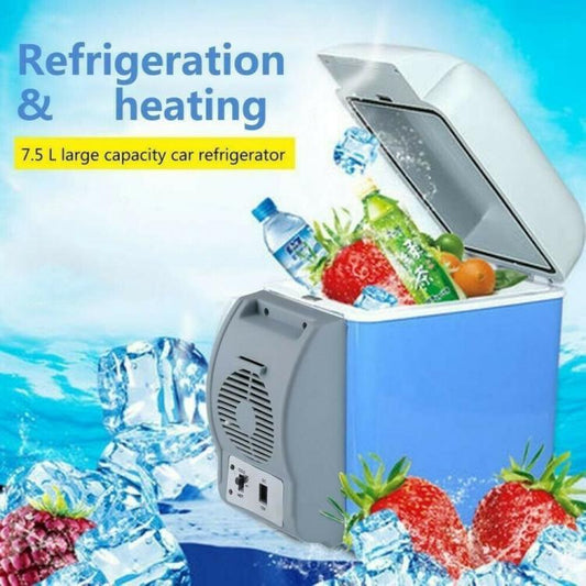Frigo Portatile 7,5 Litri 12V Scaldavivande Mini Frigorifero Auto Barca Camper