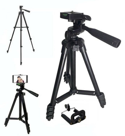 CAVALLETTO TREPPIEDI SMARTPHONE TRIPODE FOTOCAMERA VIDEOCAMERA ALLUMINIO + BORSA