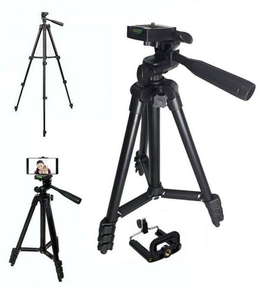 CAVALLETTO TREPPIEDI SMARTPHONE TRIPODE FOTOCAMERA VIDEOCAMERA ALLUMINIO + BORSA