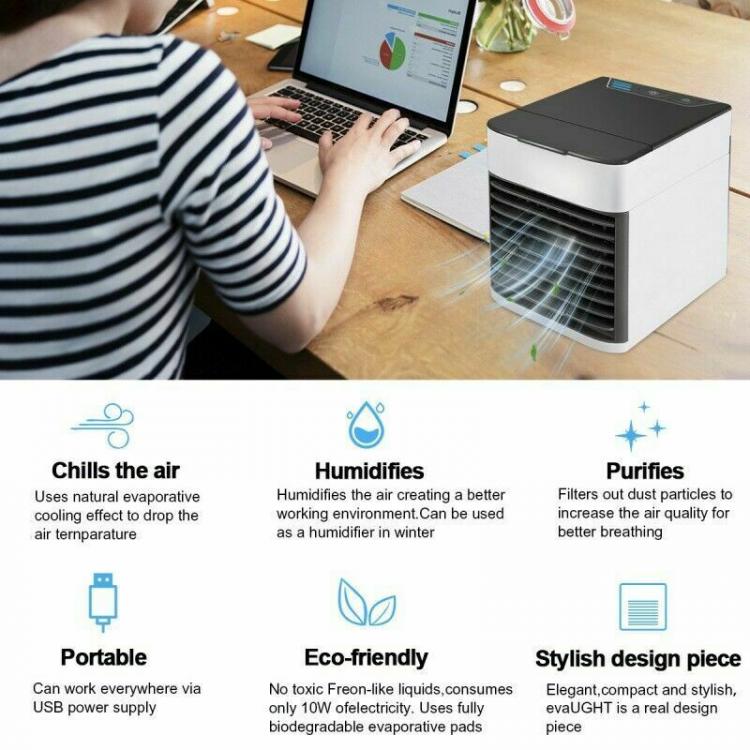 Mini Condizionatore Portatile Ventilatore Tavola Climatizzatore Ad Acqua Ghiacci