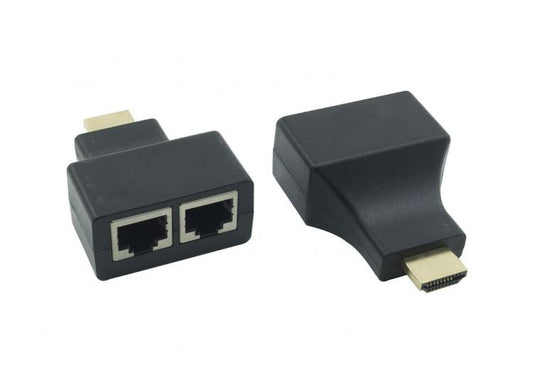 COPPIA HDMI Extender Per Cavo Dual RJ45 CAT 5e/6 Rete Ethernet Adattatore 1080p