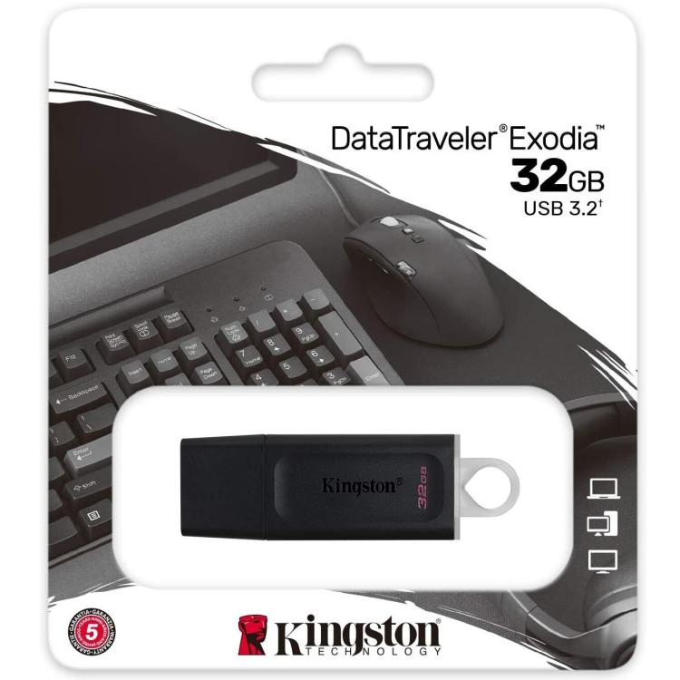 Kingston Pendrive 32Gb Dtx/32Gb 3.2 Gen1 Chiavetta Usb Memoria Pc Pennetta Hdd