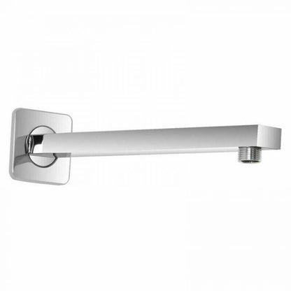 BRACCIO PER SOFFIONE DOCCIA QUADRATO ACCIAIO CON ROSONE CROMATO BAGNO 25CM 59494