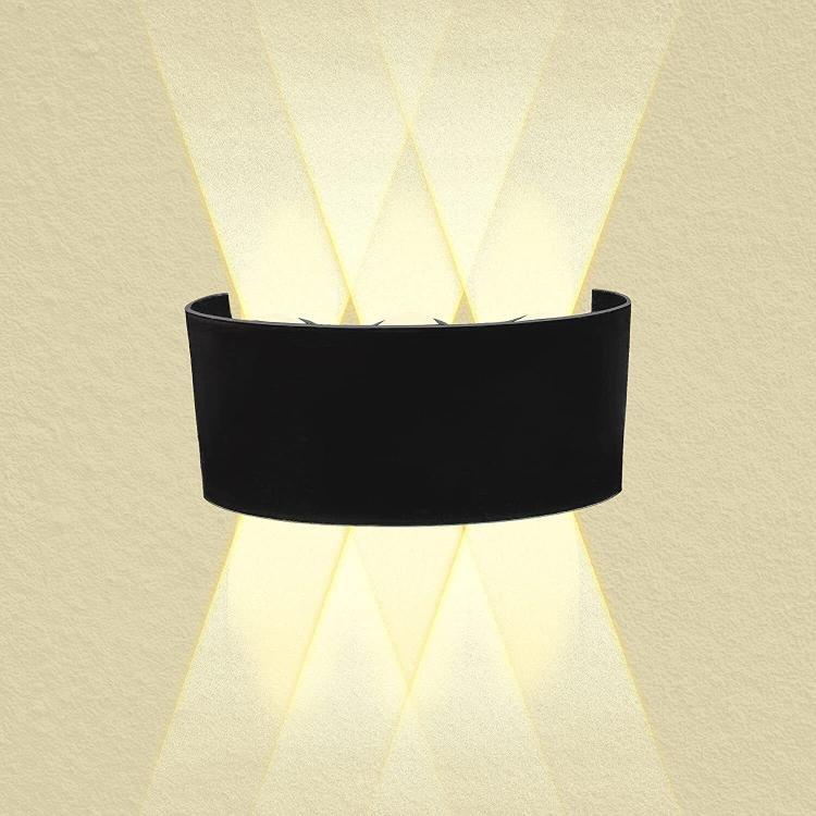 APPLIQUE A PARETE LED NERO 18W LUCE CALDA 3000K INT/ESTERNO UP&DOWN IMPERMEABILE