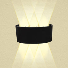 APPLIQUE A PARETE LED NERO 18W LUCE CALDA 3000K INT/ESTERNO UP&DOWN IMPERMEABILE