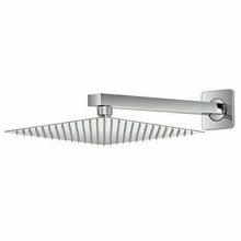 Braccio Per Soffione Doccia Quadrato Acciaio Con Rosone Cromato Bagno 25cm 59494