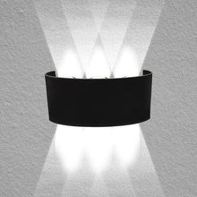 APPLIQUE PARETE LED NERO 18W LUCE FREDDA 6500K INT/ESTERNO UP&DOWN IMPERMEABILE