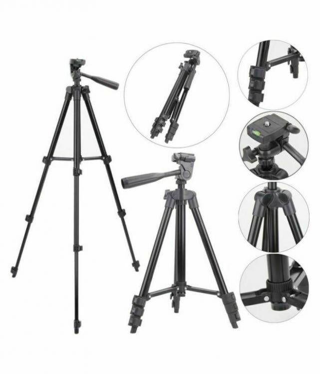 CAVALLETTO TREPPIEDI SMARTPHONE TRIPODE FOTOCAMERA VIDEOCAMERA ALLUMINIO + BORSA