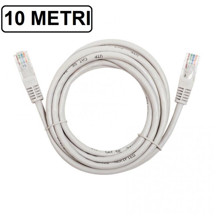 CAVO ETHERNET DI RETE LAN INTERNET RJ45 CAT5 10METRI MODEM ROUTER FILO COMPUTER