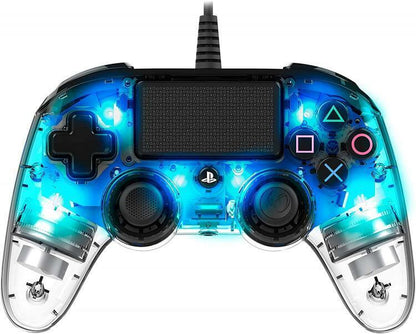 CONTROLLER NACON WIRED PS4 LUMINOSO COMPACT LIGHT EDITION LED BLUE PAD NUOVO