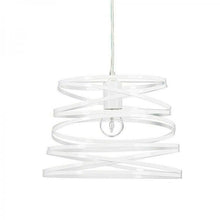 Lampadario Moderno a Sospensione Fasce Intrecciate Ferro Attacco E27 120Cm |Bianco