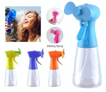 Mini Ventilatore Con Nebulizzatore Spray Acqua Batteria Portatile Vaporizzatore