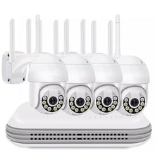 Kit Videosorveglianza Wireless Nvr 4 Canali 4 Telecamere Ptz Motorizzate Wi-Fi