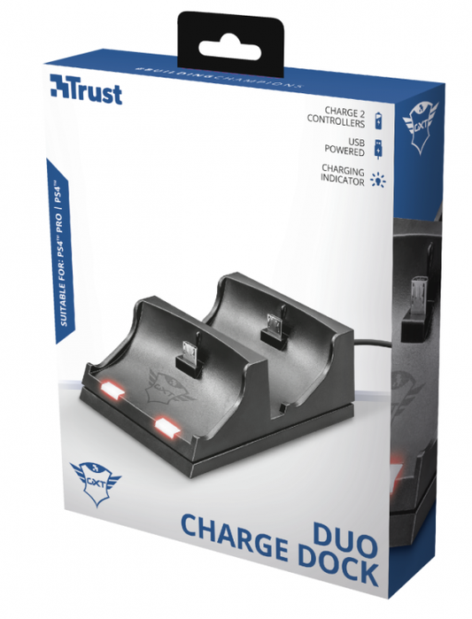Trust Duo Charge Playstation 4 Caricatore Doppio Controller Dock Station Pad Ps4