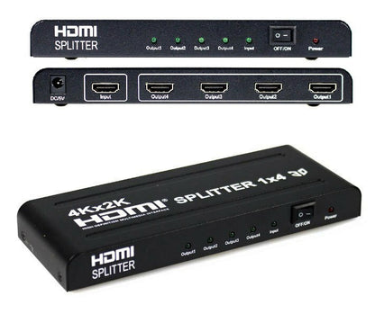 Splitter Hdmi 1.4 1080P 3D 4K Full Hd 4 Uscite Alta Risoluzione - Dvd Tv Ps4 Pc