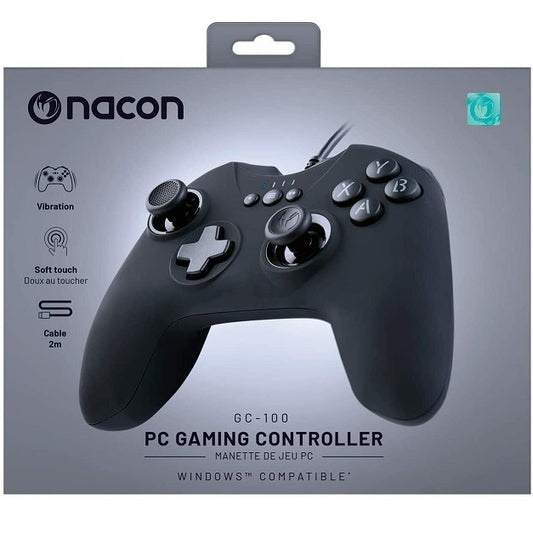 Nacon Pc Controller Gaming Gc-100 Nero Windows Pad 6 Pulsanti Computer