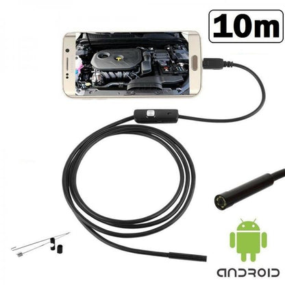 Telecamera Endoscopica Sonda Per Ispezione Usb 10M 6Led Ip67 Android Pc Notebook