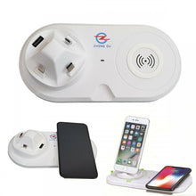 CARICABATTERIA STAZIONE RICARICA WIRELESS 5in1 IPHONE TYPE-C MICRO USB LIGHTNIG