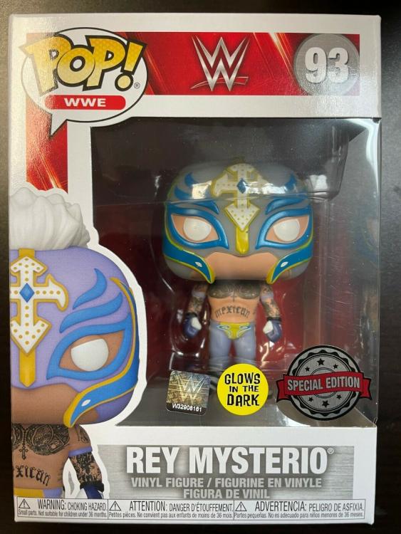 Funko Pop ! Wwe Rey Mysterio - (93) Glows In The Dark Figure Special Edition 9Cm