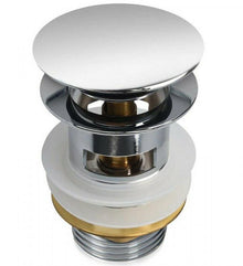 Piletta Di Scarico Clickclack 1/4 Lavandino Lavabo Bidet Tappo Pressione Argento