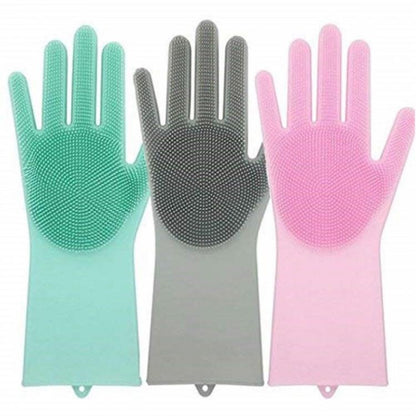 Guanti Lava Piatti Better Glove Silicone Spugna Spazzola Lavaggio Per Auto Casa