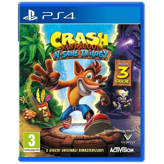 CRASH BANDICOOT N SANE TRILOGY PS4 GIOCO PLAYSTATION 4 ITALIANO VIDEOGIOCO NUOVO