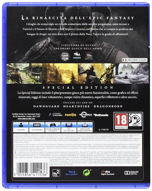 The Elder Scrolls V Skyrim Special Edition Ps4 Gioco Italiano Playstation 4 Ita