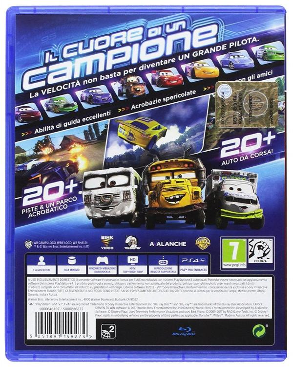 Cars 3 In Gara Per La Vittoria Ps4 Gioco Disney PlayStation 4 Italiano Nuovo