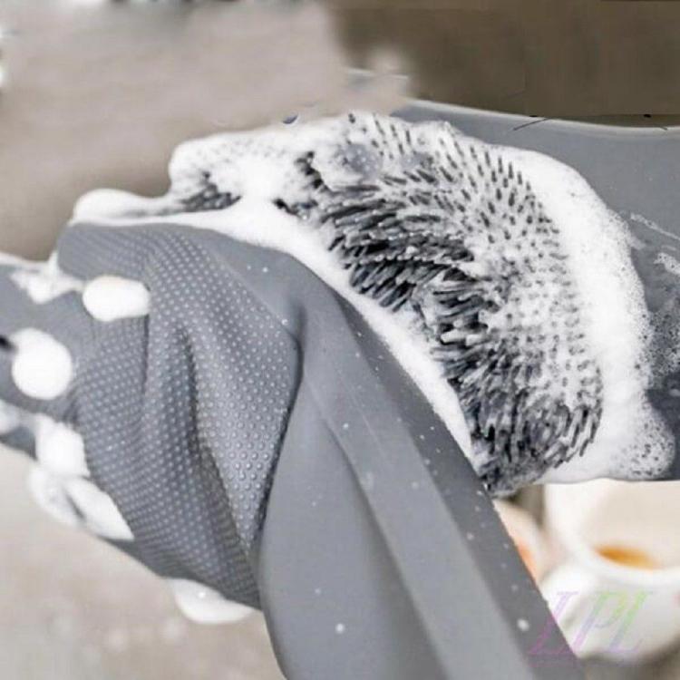 Guanti Lava Piatti Better Glove Silicone Spugna Spazzola Lavaggio Per Auto Casa