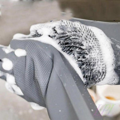 Guanti Lava Piatti Better Glove Silicone Spugna Spazzola Lavaggio Per Auto Casa