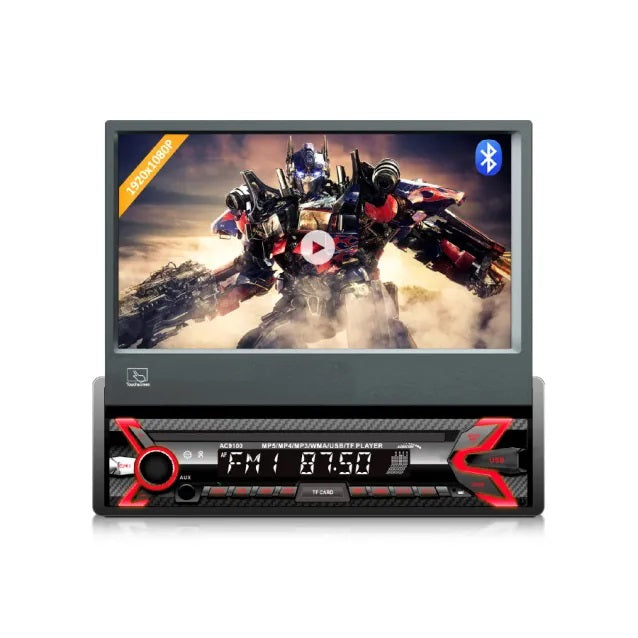 Stereo Android Schermo A Scomparsa 1 Din Gps Wifi Usb Mirror Autoradio Bluetooth