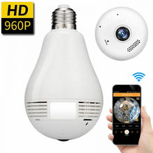 Telecamera Panoramica 360° A Lampadina E27 Wifi Hd Led Audio Ip Camera Fisheye