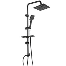 ASTA SALISCENDI NERA COLONNA DOCCIA CON SOFFIONE FISSO DOCCETTA SET DOCCIA 87126
