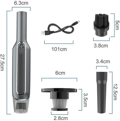 ASPIRABRICIOLE RICARICABILE MINI ASPIRAPOLVERE PORTATILE PER AUTO CASA POTENTE