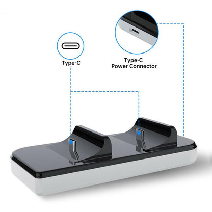 BASE DI RICARICA DOCKSTATION CAVO TYPE-C CARICA BATTERIE CONTROLLER JOYSTICK PS5