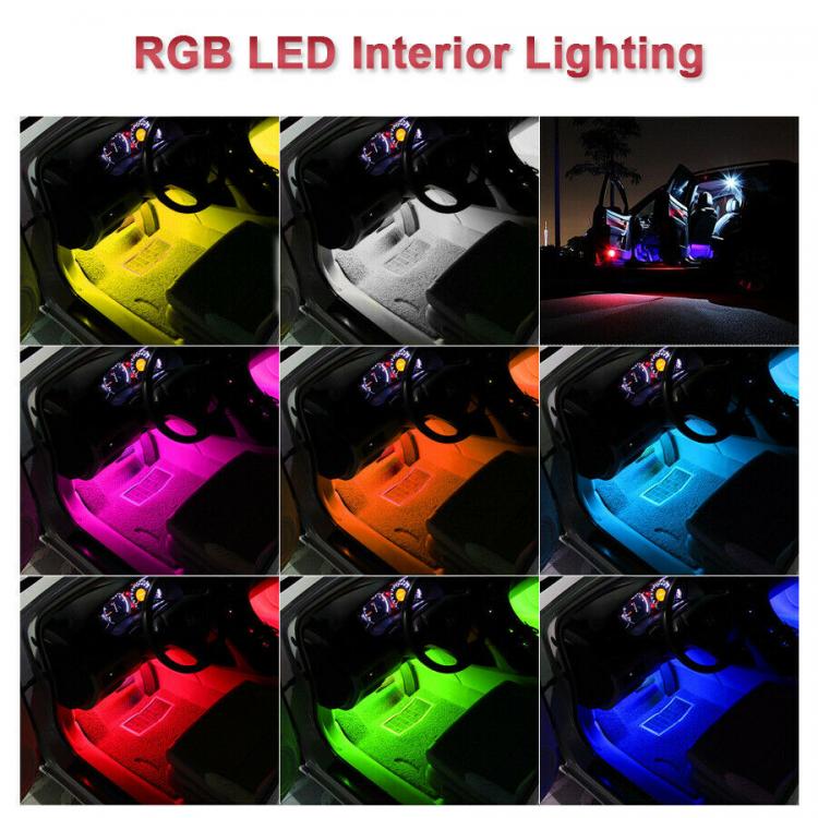 Luci Interne Atmosfera Usb Striscia Colori Decorazione Led Rgb Auto Telecomando