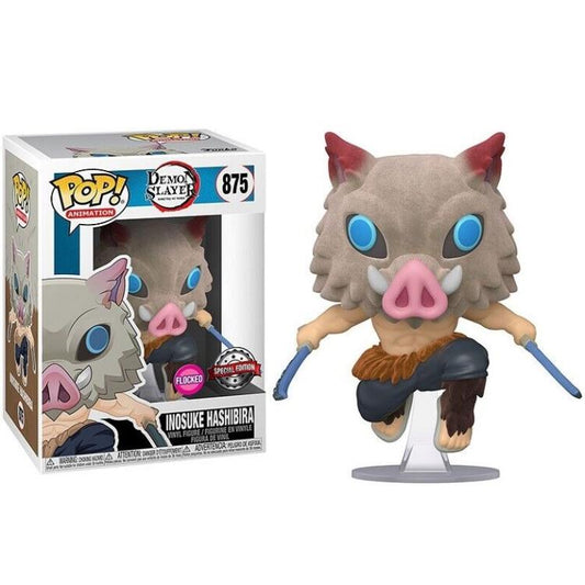 Funko Pop ! Animation Demon Slayer - (875) Inosuke Hashibira Flocked Special