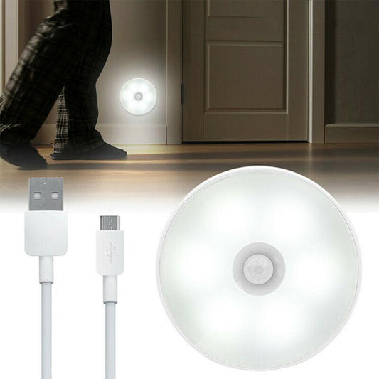Lampada Led Con Sensore Di Movimento Ricaricabile Usb 6W Luce Fredda 6500K |T80F