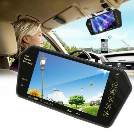 Specchietto Retrovisore Monitor 7" Bluetooth Mp5 Micro Sd Usb Auto X Retrocamera