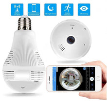 Telecamera Panoramica 360° A Lampadina E27 Wifi Hd Led Audio Ip Camera Fisheye