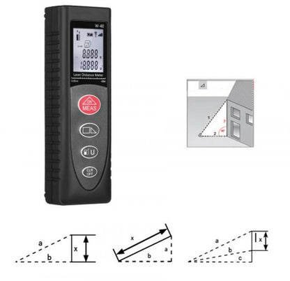 Metro Laser Max 80M Misuratore Distanza Digitale Professionale Con Display Lcd