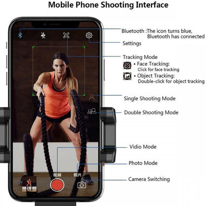Supporto Smartphone 360° Rilevamento Movimento Video Selfie  Bluetooth Trepiede
