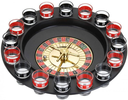 Roulette Alcolica Con 16 Bicchierini Shot Gioco Da Tavolo Drinking Festa Regalo