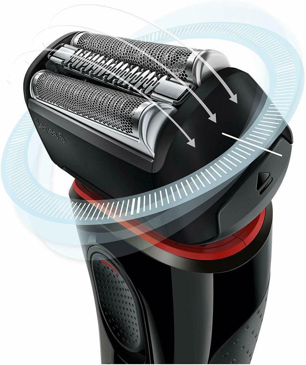 BRAUN - RASOIO BARBA ELETTRICO SERIE-5 5030S RICARICABILE IMPERMEABILE A LAMINA