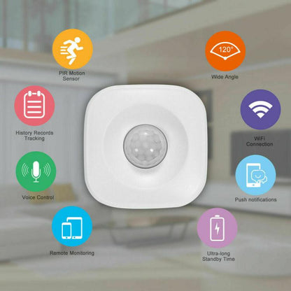 Sensore Pir Wifi Smart Motion Infrarosso Wireless Rilevatore Movimento Allarme