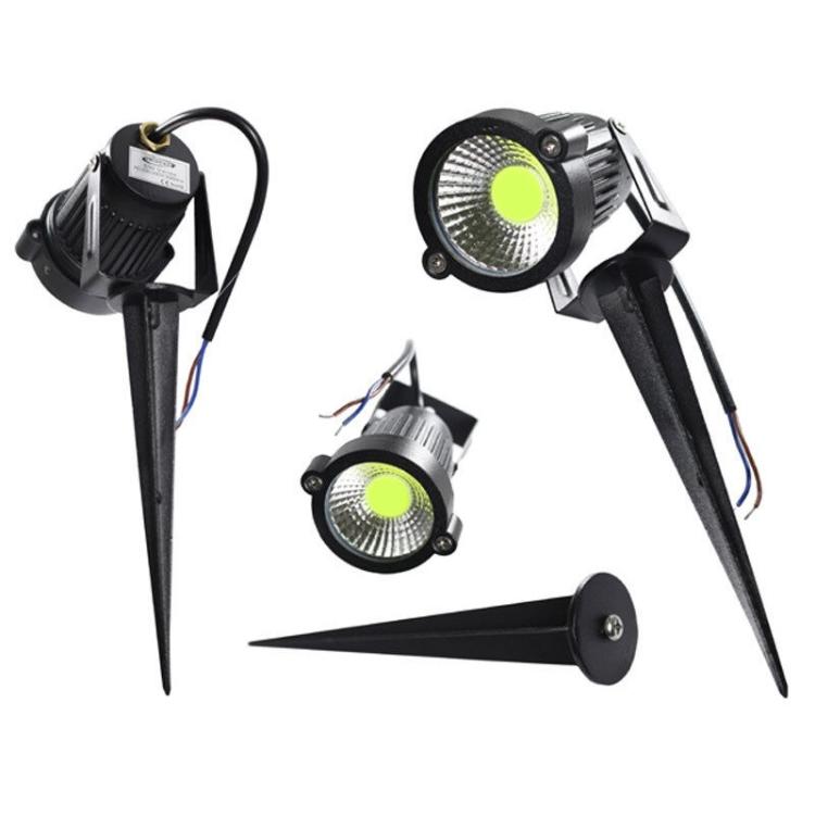 Faretto Led 5W Da Esterno Con Picchetto Giardino Staffa Parete Proiettore Verde