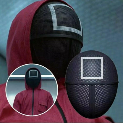 Squid Game Maschera Per Hallooween Serie Tv Cina Netflix Quadrato Cosplay Nera