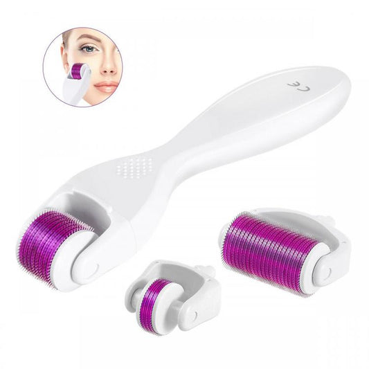 DERMA ROLLER 4 IN 1 PER IL CORPO VISO OCCHIO INTERCAMBIABILI SKINCARE AGOPUNTURA