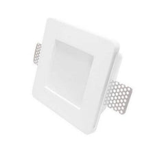 Porta Faretto In Gesso Attacco Lampada Gu10 Quadrato Led Controsoffitto Vetro